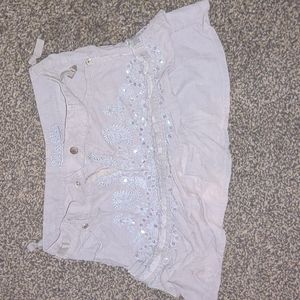 💐NWOT Vintage Y2K Rare Miss Me Lavender Sparkle Ruffle Skirt💐